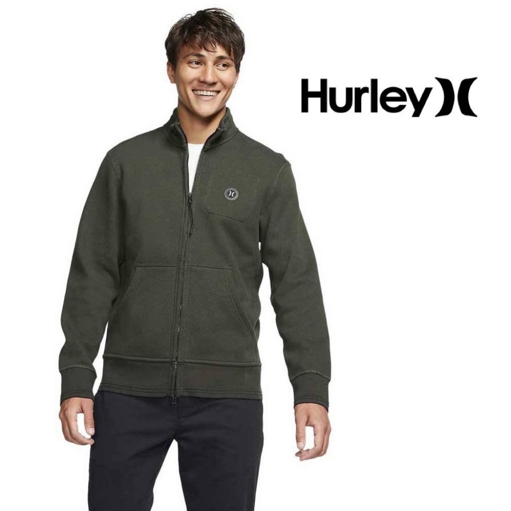 Hurley Therma Endure Men's Full Zip Fleece Track Jacket - Green